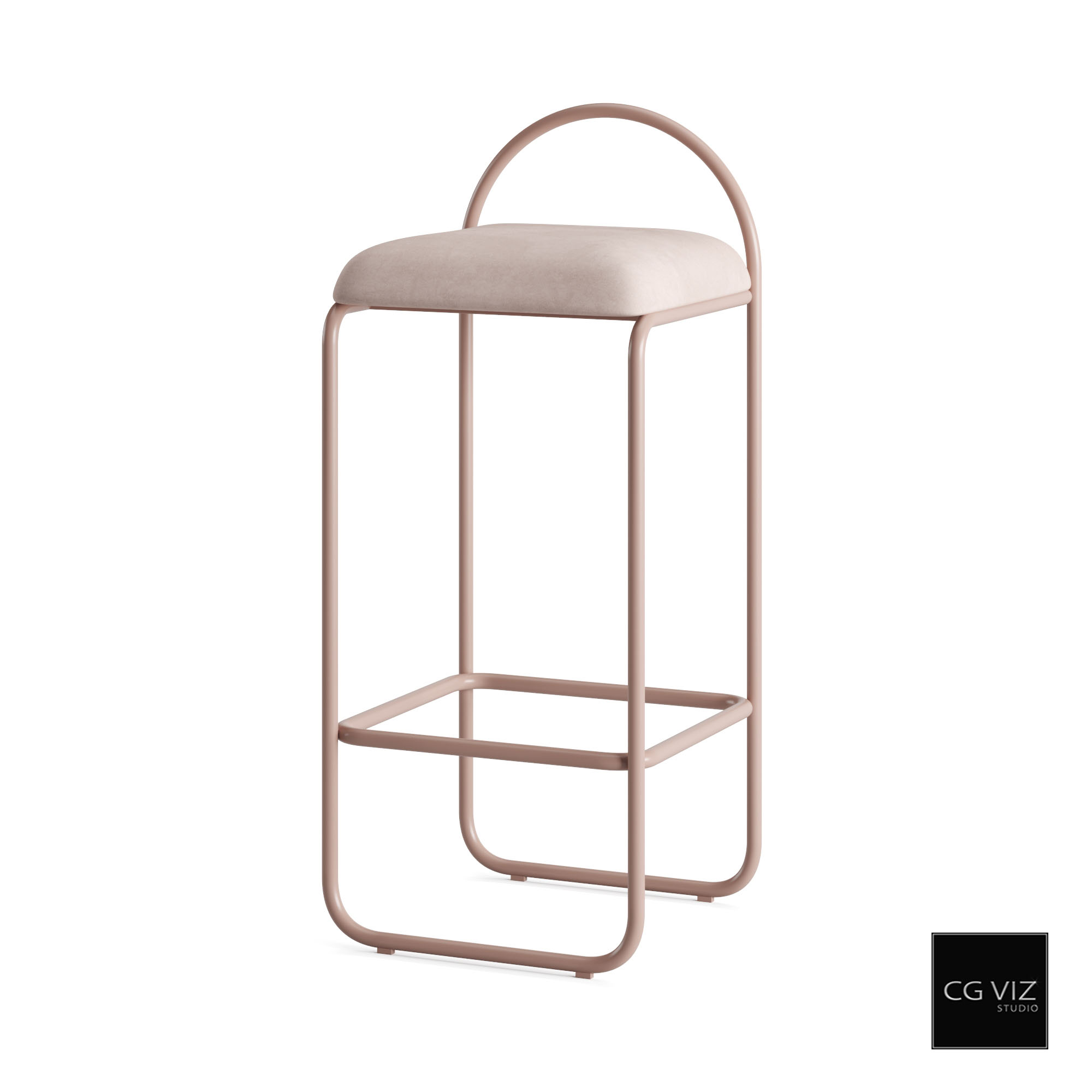 Rendered Preview of ANGUI Bar Chair Rose 3D Model by CG Viz Studio