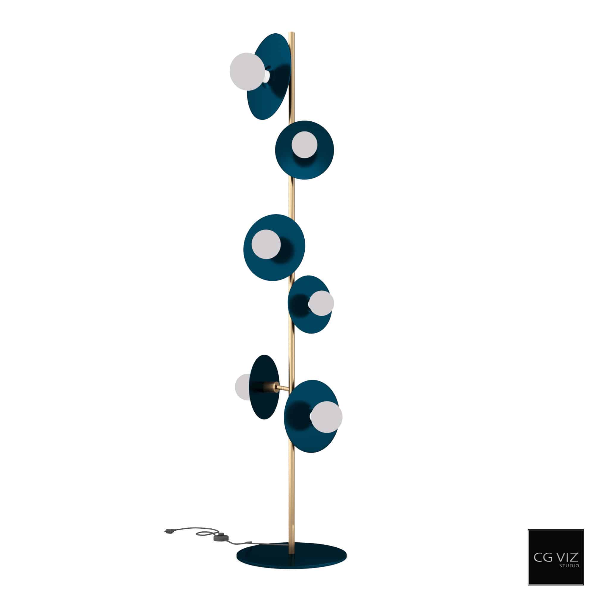 Rendered Preview of Archiproduct Vesoi Floor Lamp 3D Model