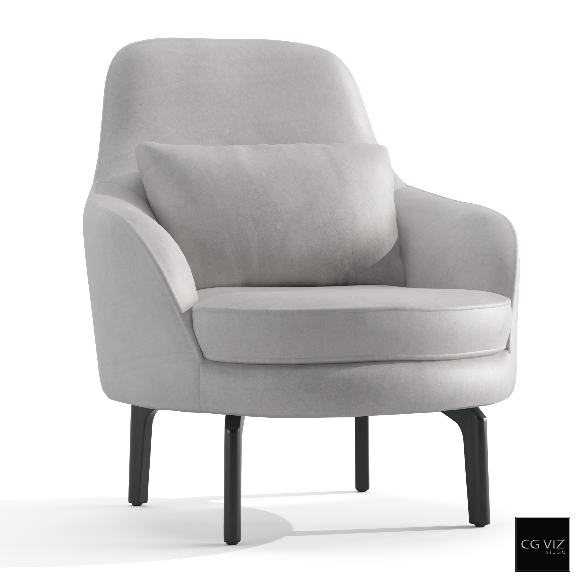 Rendered Preview of Calligaris Medea Lounge Chair 3D Model