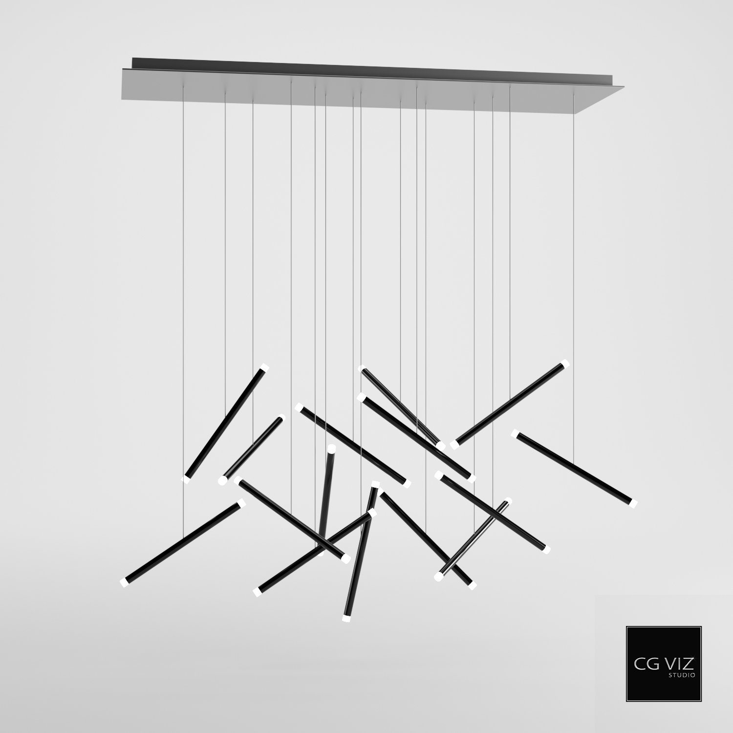 Rendered Preview of Dutti D0068 LED Chandelier 3D Model
