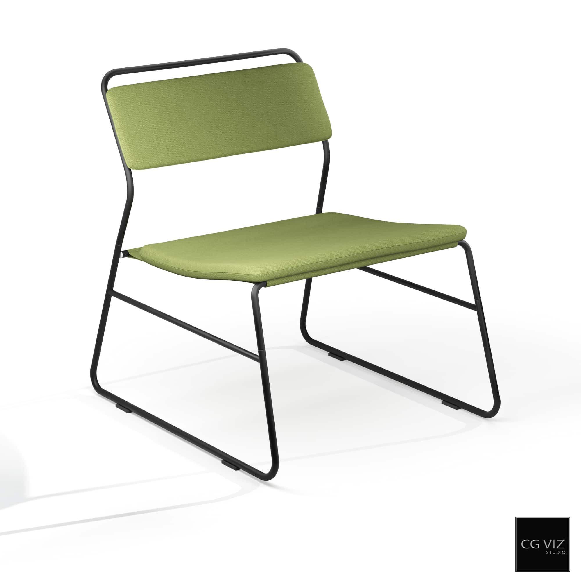 Rendered Preview of Ikea Linneback Chair 3D Model