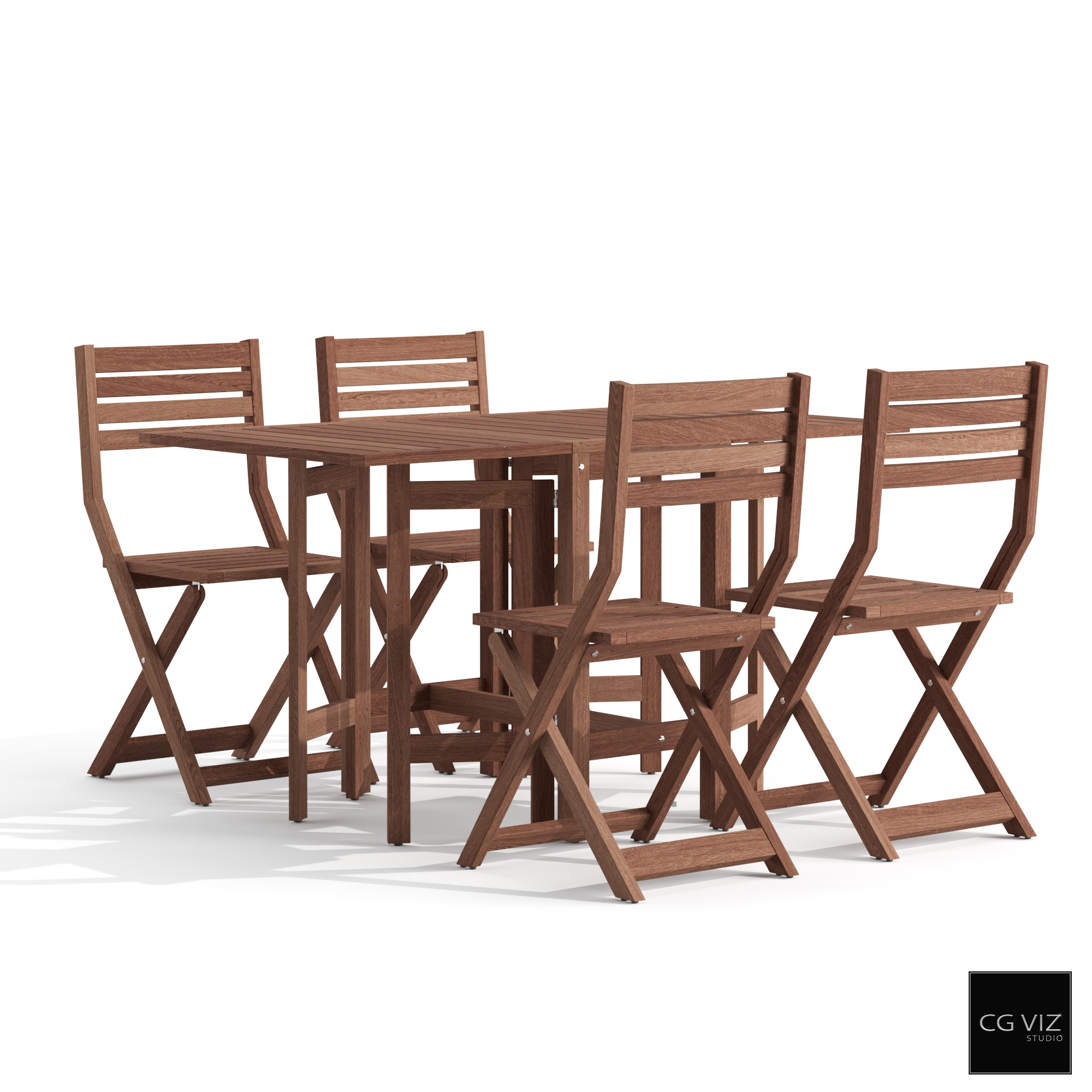 Rendered Preview of Ikea Applaro Dining set 3D Model
