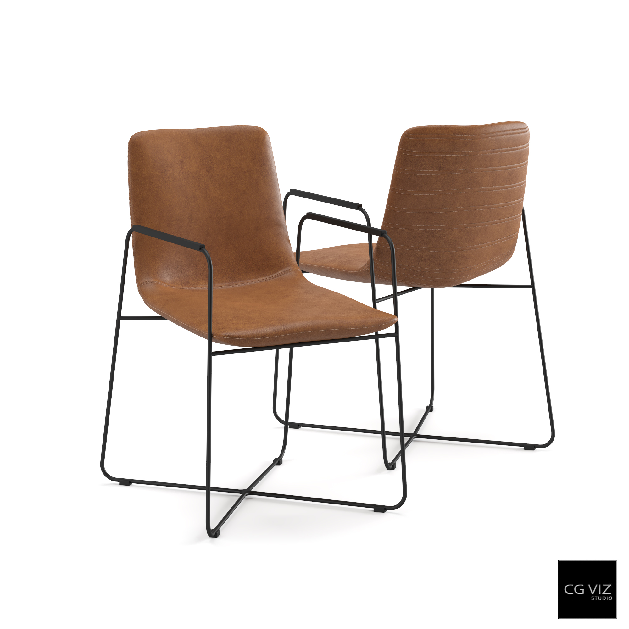 Rendered Preview of Issue Armchair 3D Model by CG Viz Studio