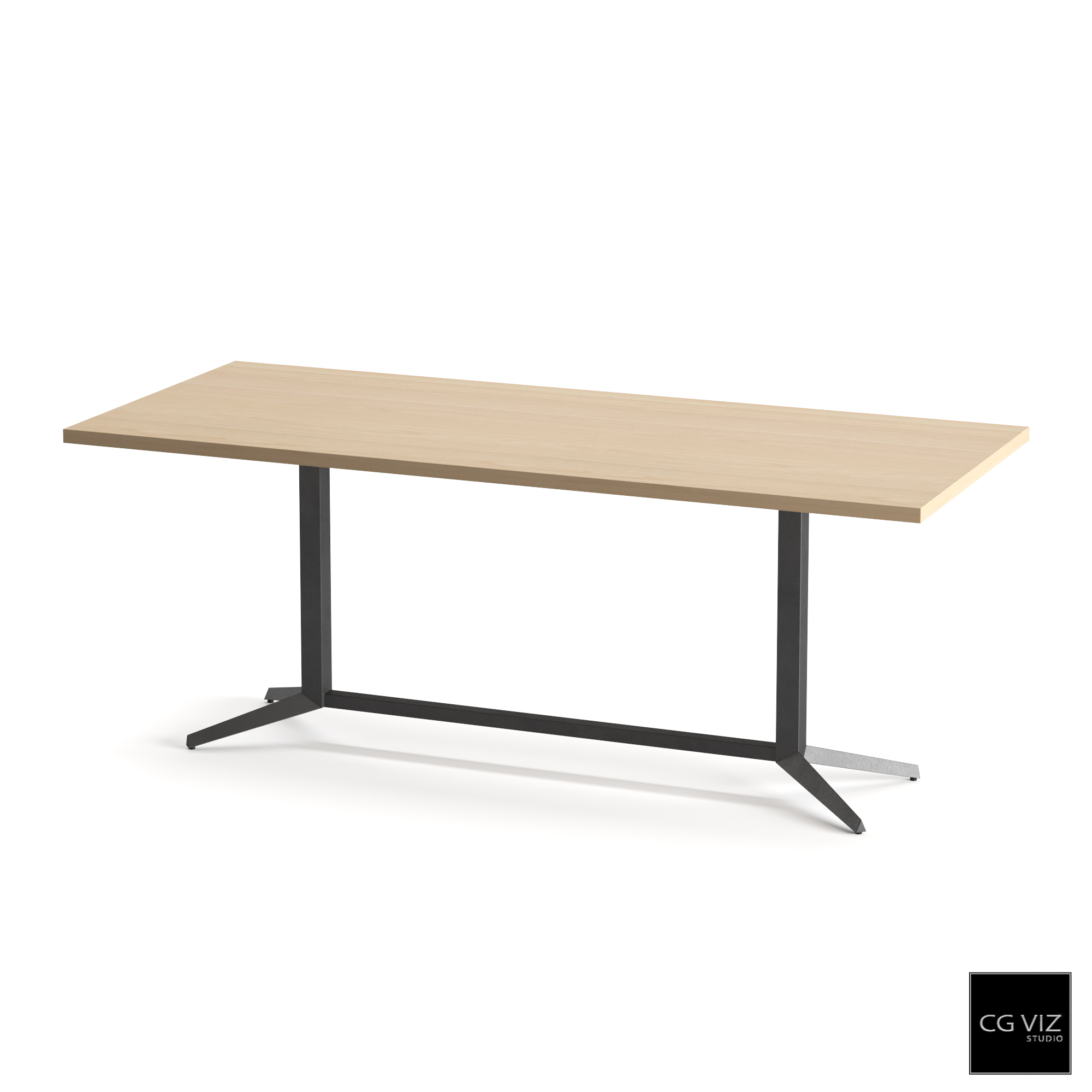 Rendered Preview of Knoll Dividends Horizon Y-Base Table 3D Model by CG Viz Studio
