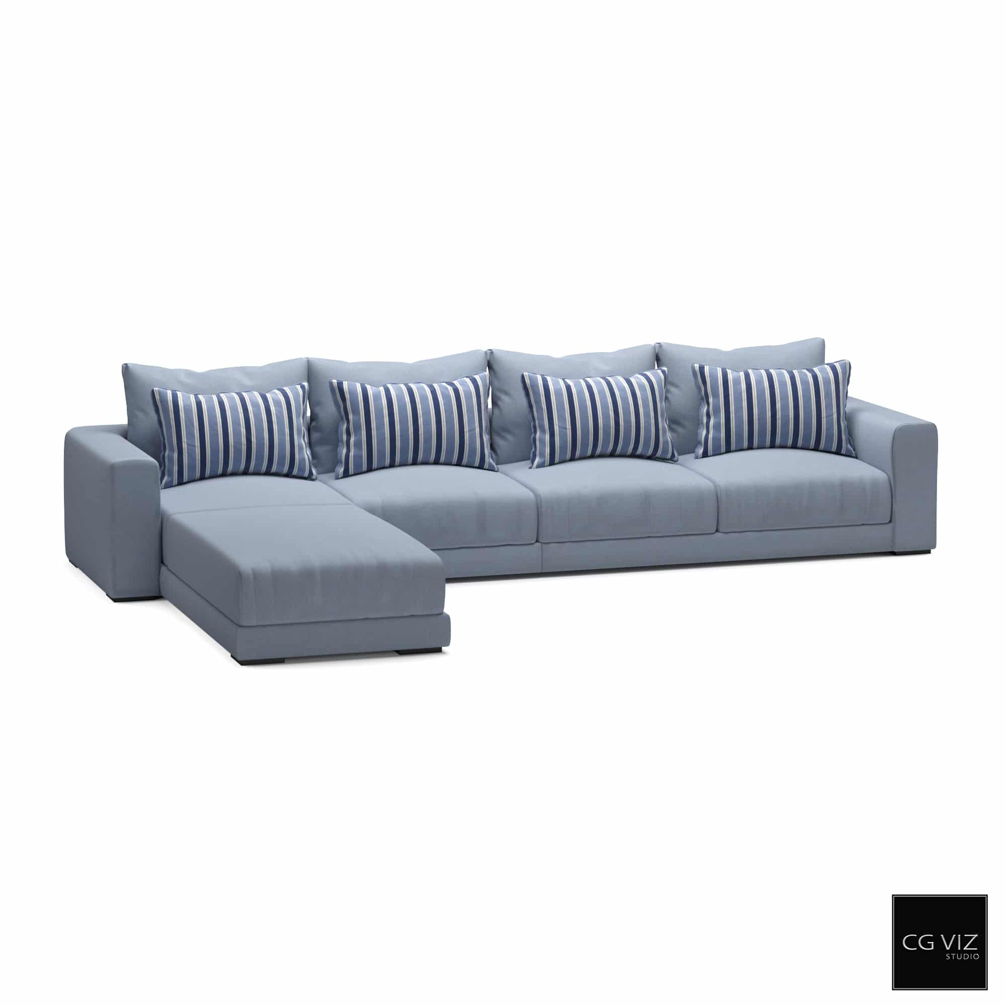 Rendered Preview of Living Room Sofa CGVAM_005 3D Model by CG Viz Studio