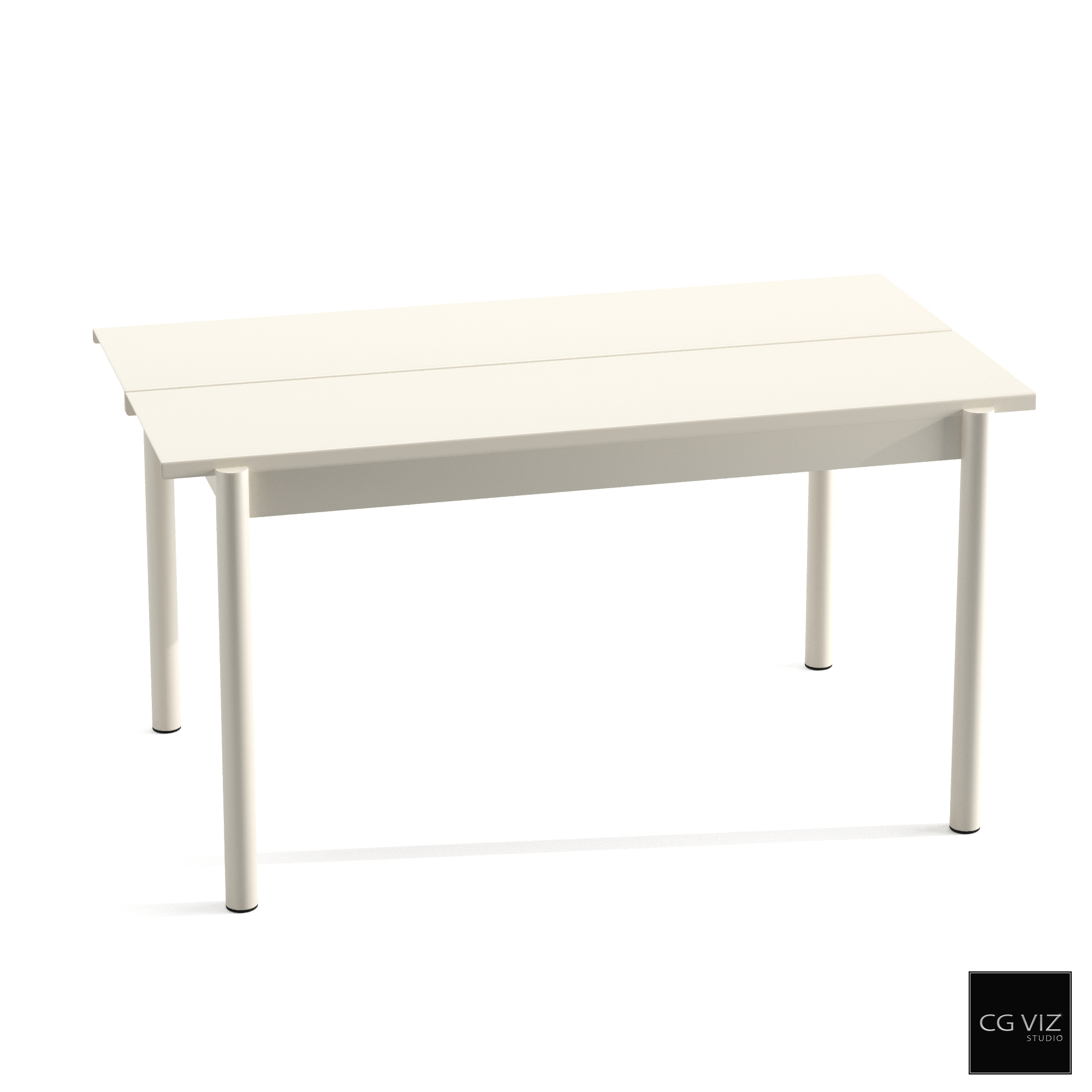 Rendered Preview of Muuto Linear Steel Table 3D Model