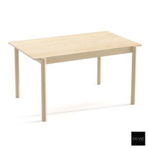 Rendered Preview of Muuto Linear Wood Table 3D Model