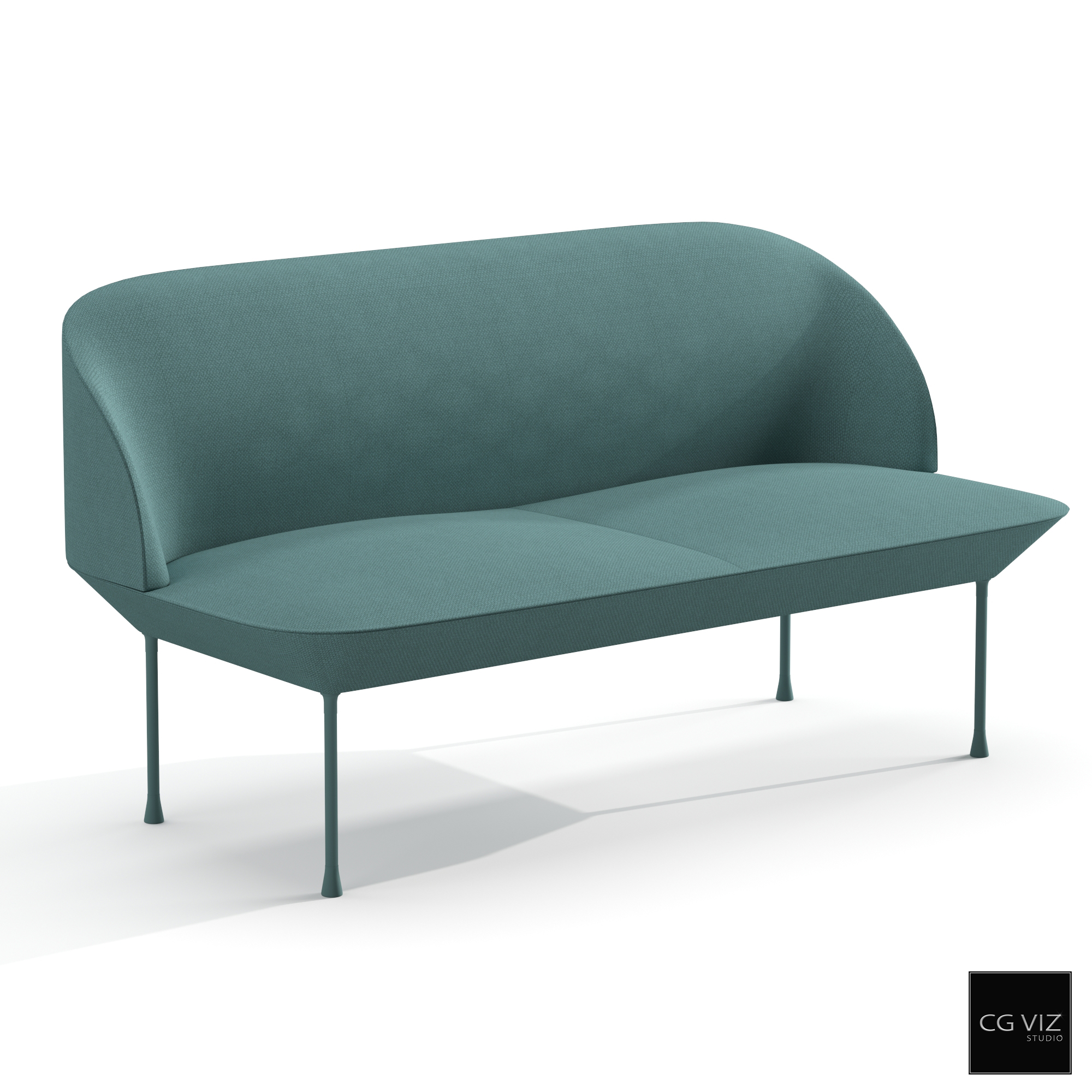 Rendered Preview of Muuto Oslo Sofa 3D Model