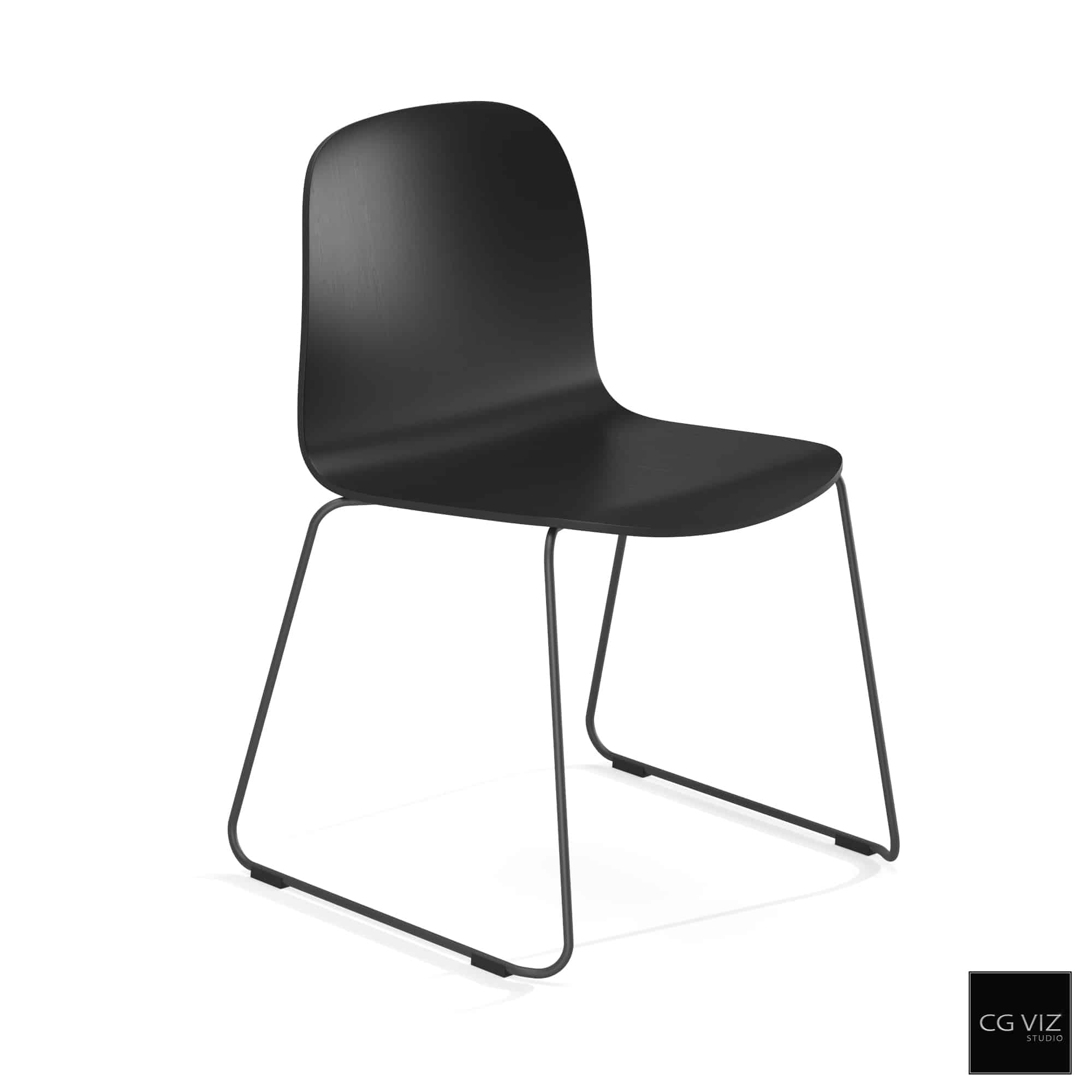 Rendered Preview of Muuto Visu Chair Sled Base 3D Model