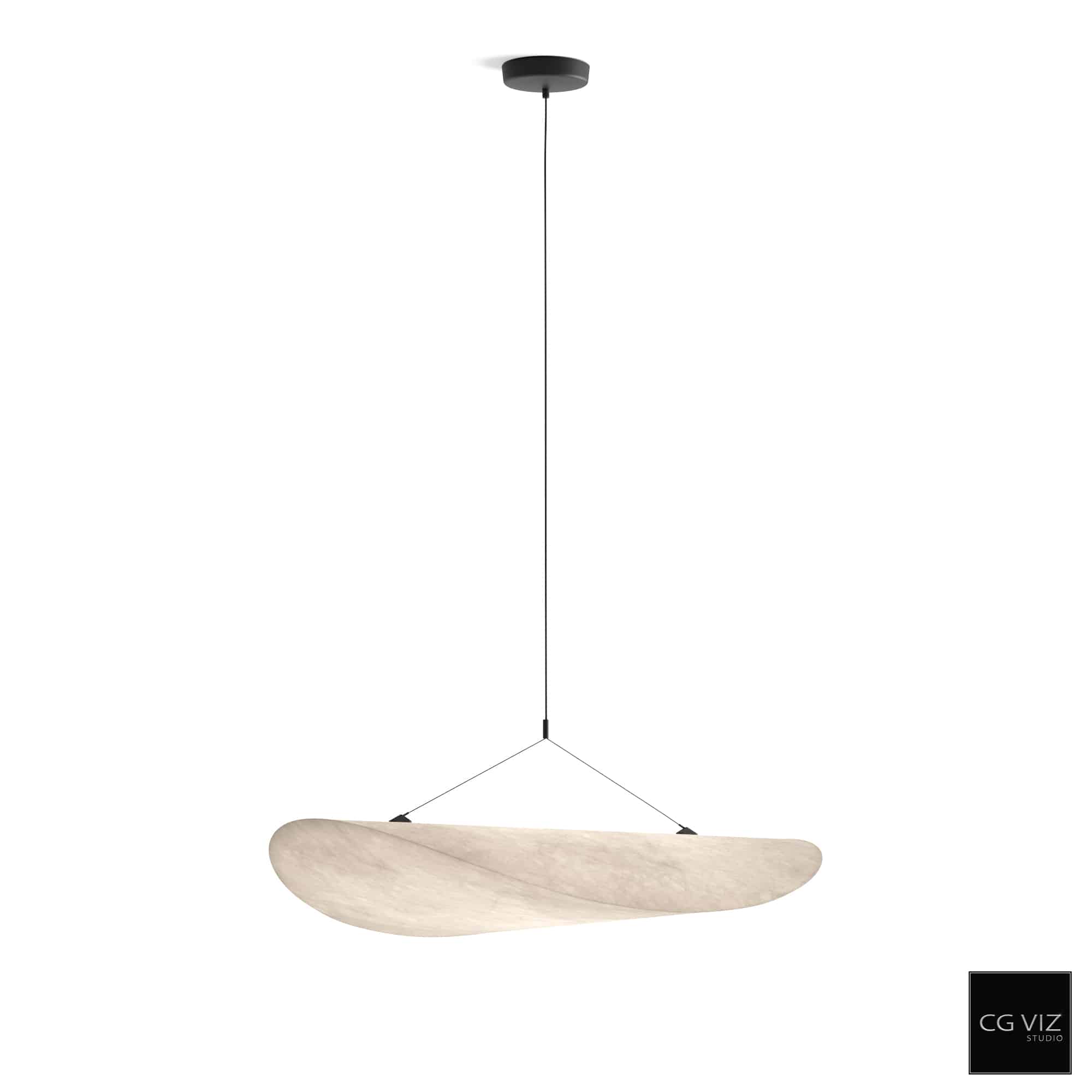 Rendered Preview of New Works Tense Pendant Lamp 3D Model