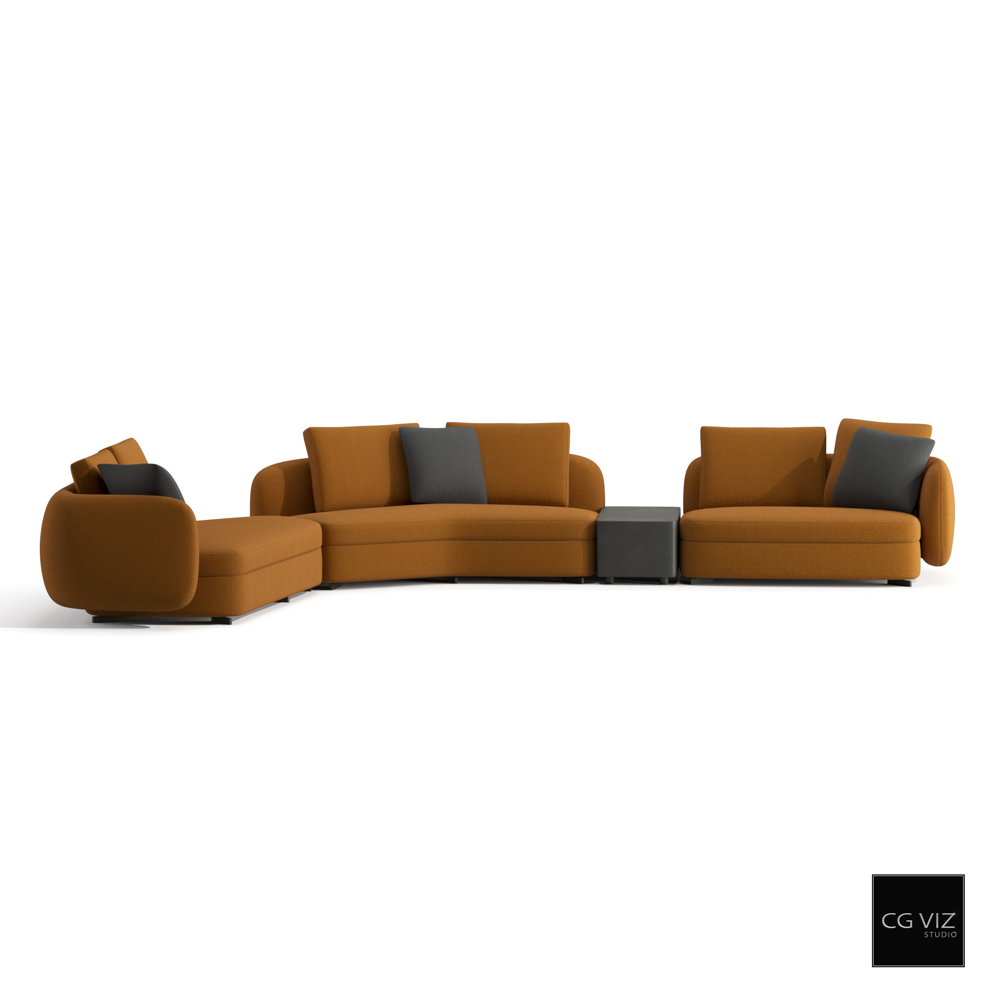 Rendered Preview of Poliform Saint-Germain Sofa 3D Model
